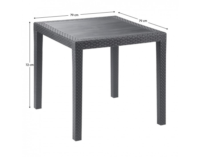 Záhradný stôl Kingy - antracit