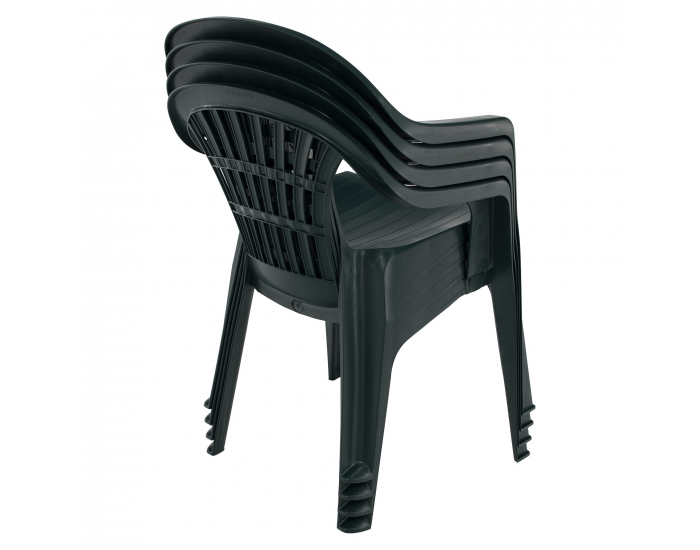 Záhradné stohovateľné kreslo Kiona - zelená