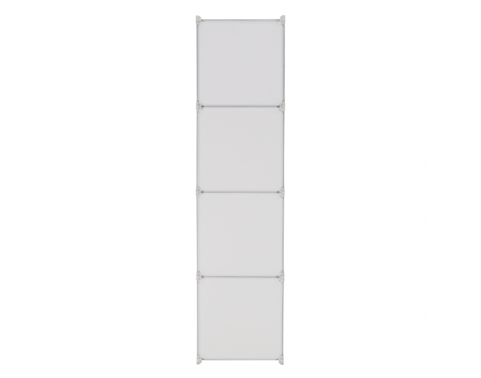 Detská modulárna skriňa Kirby - biela / hnedý vzor