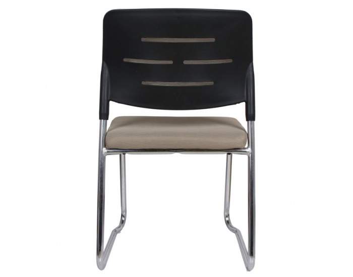 Konferenčná stolička Kledi - svetlohnedá / chróm