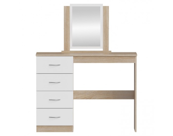 Toaletný stolík Klevis - dub sonoma / biela