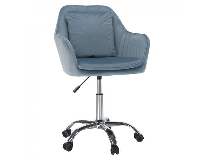 Kancelárske kreslo Klian - modrá (Velvet) / chróm