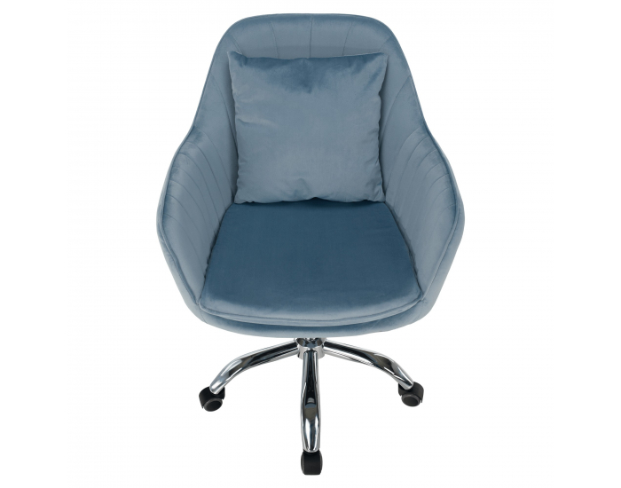 Kancelárske kreslo Klian - modrá (Velvet) / chróm
