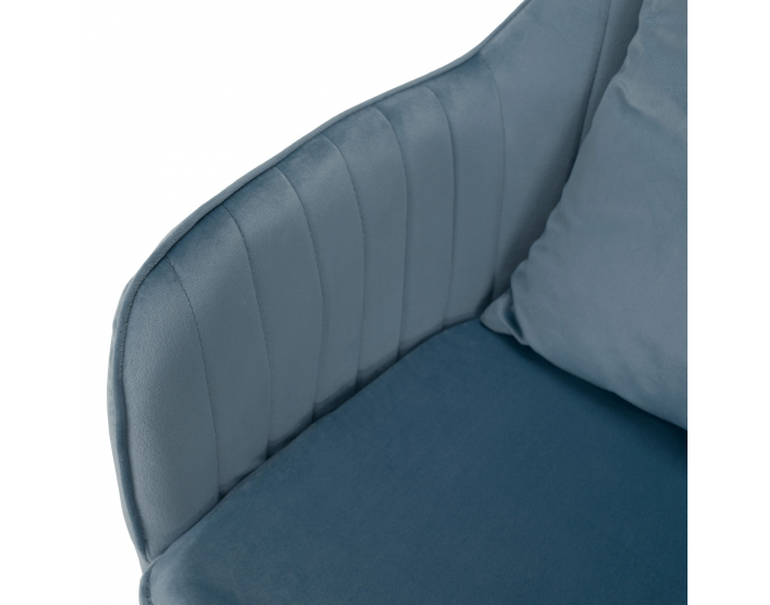 Kancelárske kreslo Klian - modrá (Velvet) / chróm