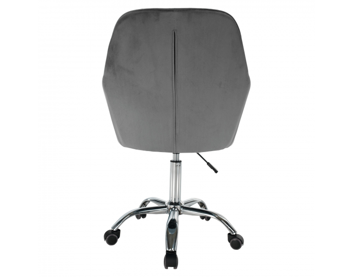 Kancelárske kreslo Klian - sivá (Velvet) / chróm
