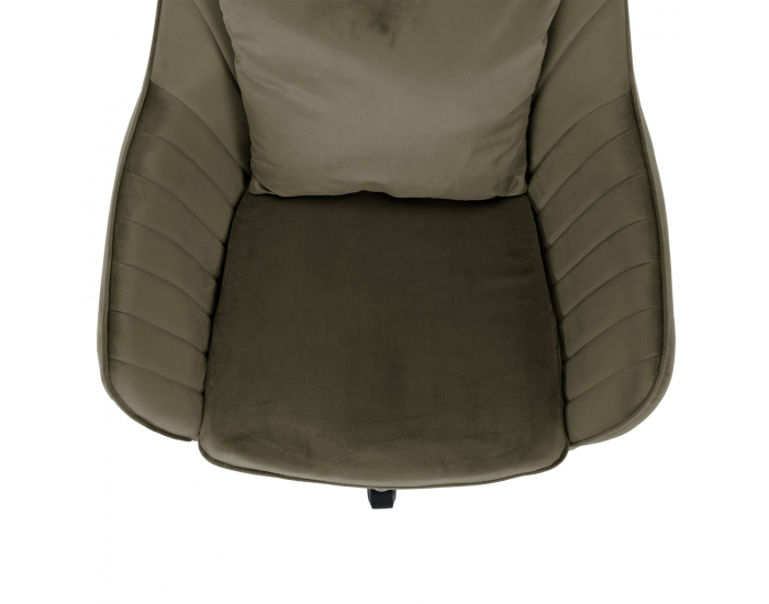 Kancelárske kreslo Klian - sivohnedá taupe (Velvet) / chróm