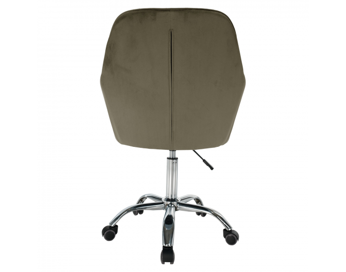 Kancelárske kreslo Klian - sivohnedá taupe (Velvet) / chróm