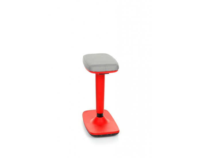 Barová stolička Kloky - sivá / červená