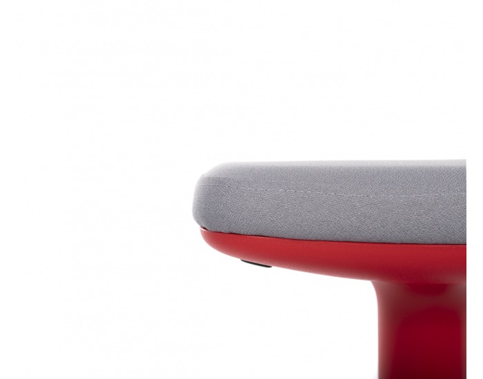 Barová stolička Kloky - sivá / červená