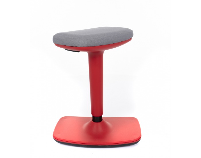 Barová stolička Kloky - sivá / červená