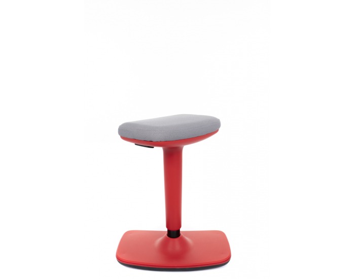 Barová stolička Kloky - sivá / červená