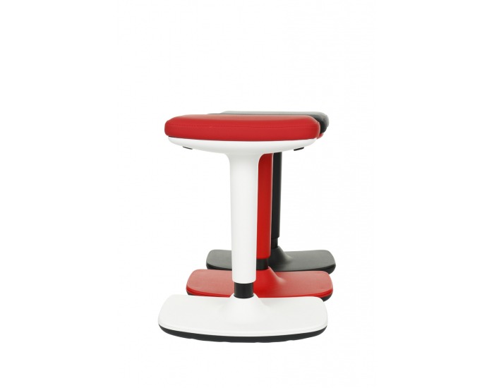 Barová stolička Kloky - sivá / červená