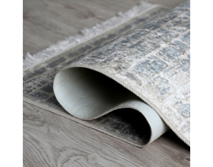 Koberec Muro 80x200 cm - sivá / vzor tehla