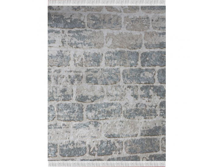 Koberec Muro 80x200 cm - sivá / vzor tehla