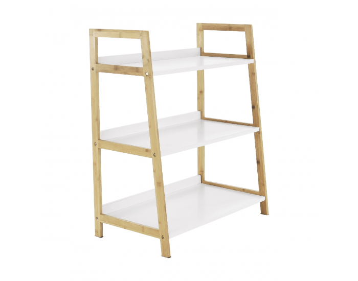 Policový regál Koen Typ 1 - biela / prírodná