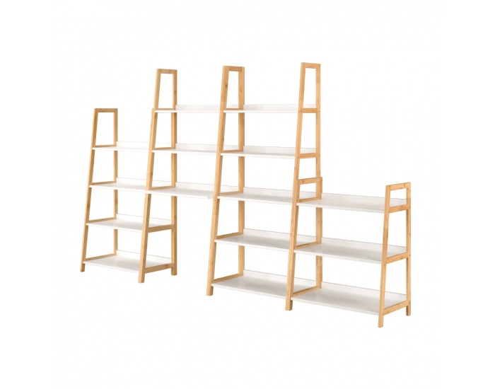 Policový regál Koen Typ 2 - biela / prírodná