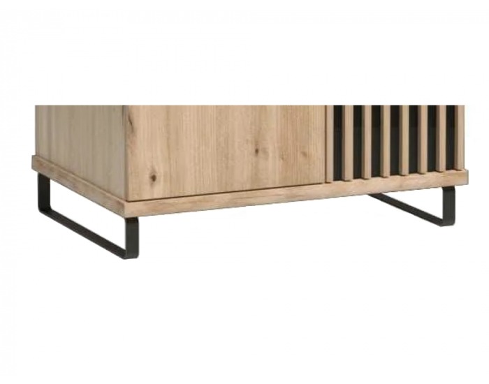 Kovové nožičky Koli 58x10 cm - čierna