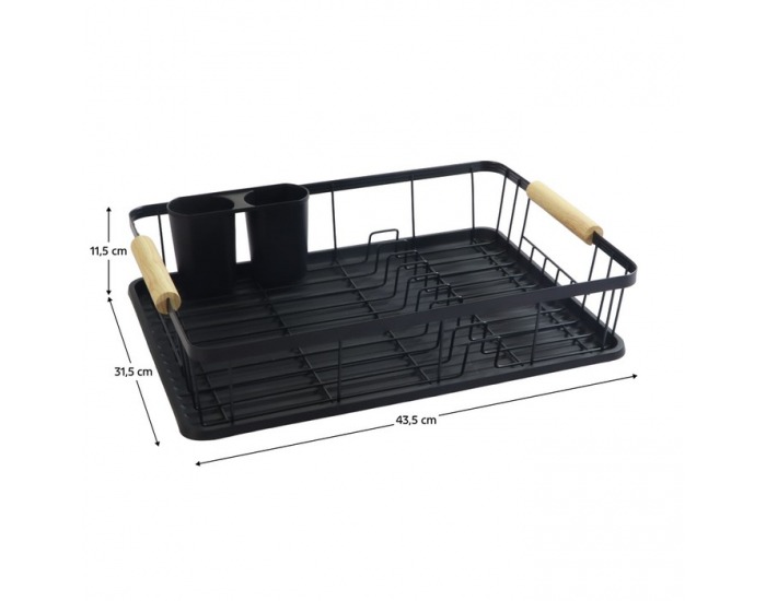 Odkvapkávač na riad Kometa - čierna