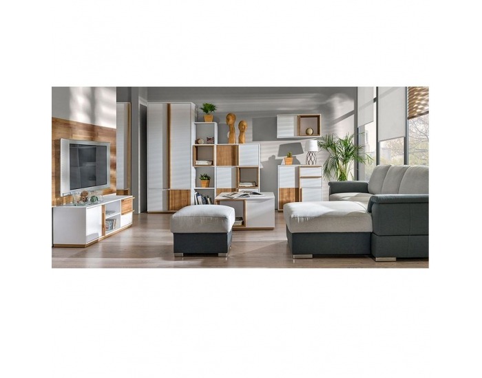 Komoda Knox E5 - biela / orech select