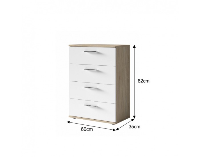 Komoda Metris Typ 4 - dub sonoma / biela