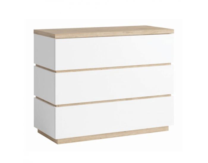Komoda Pietro - biela / dub divoký