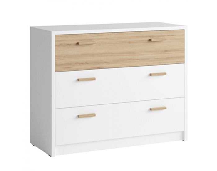 Komoda Simpla - biela / dub divoký