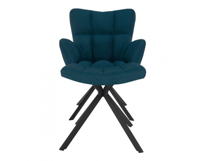 Dizajnové otočné kreslo Komodo Typ 2 - petrolejová / čierna