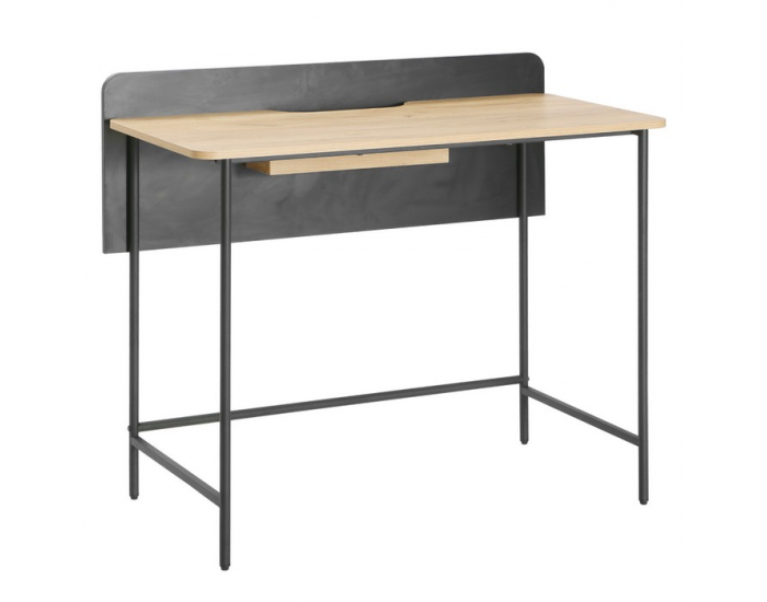 Písací stolík Kompus - dub / čierna