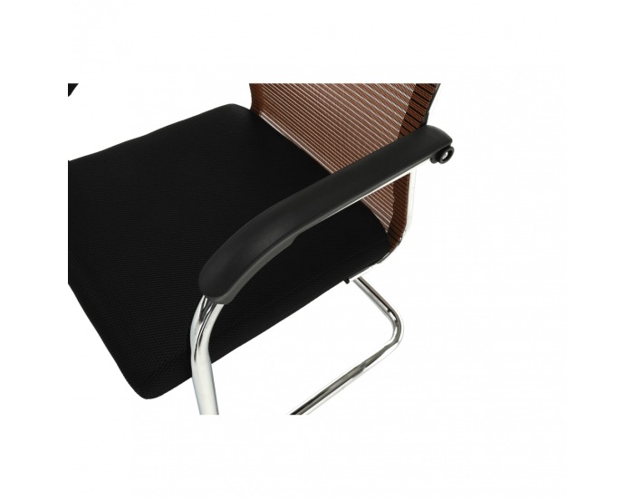 Konferenčná stolička Esin - hnedá / čierna