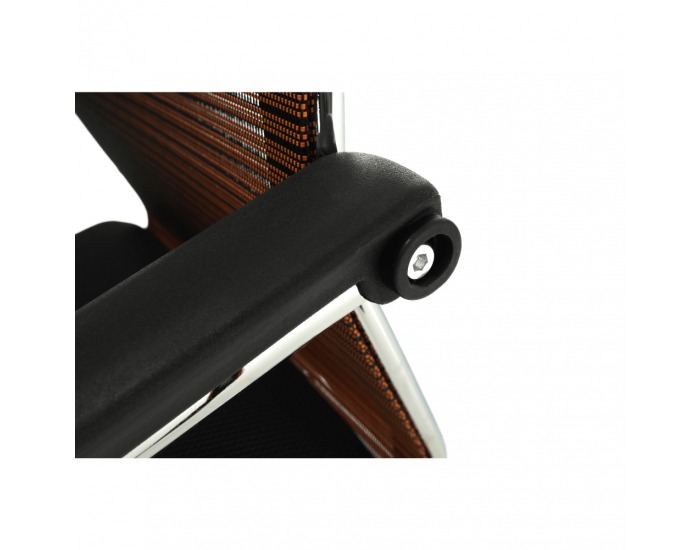 Konferenčná stolička Esin - hnedá / čierna