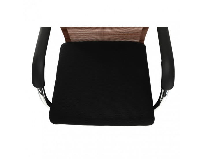 Konferenčná stolička Esin - hnedá / čierna