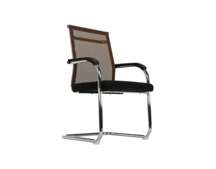 Konferenčná stolička Esin - hnedá / čierna