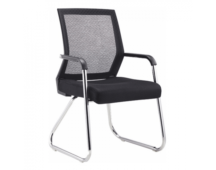 Konferenčná stolička Saris New - čierna / chróm