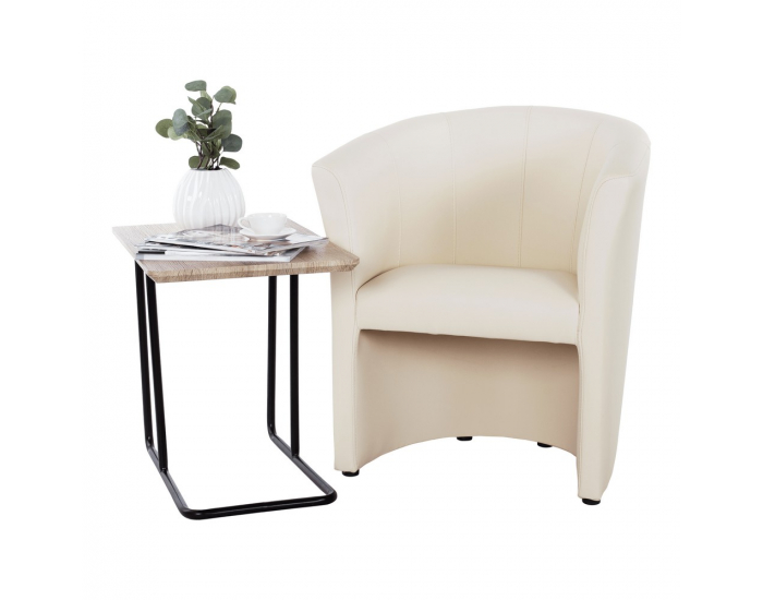 Konferenčné kreslo Cuba - béžová ekokoža