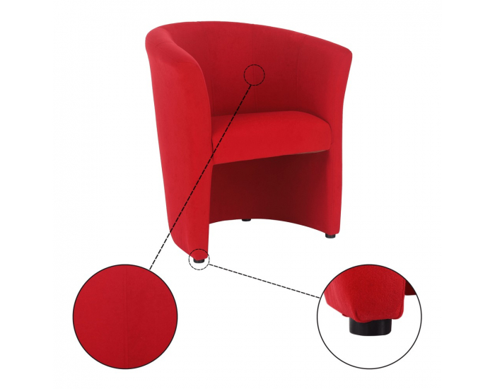 Konferenčné kreslo Cuba - červená látka