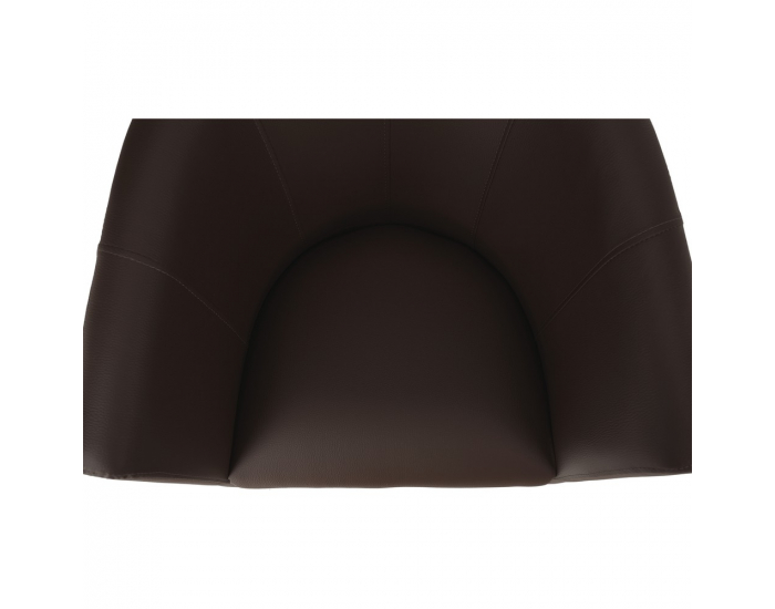 Konferenčné kreslo Cuba - hnedá ekokoža