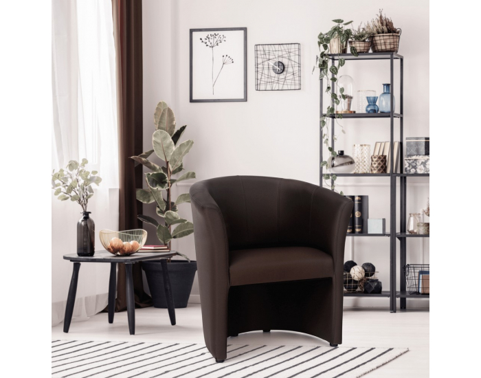 Konferenčné kreslo Cuba - hnedá ekokoža