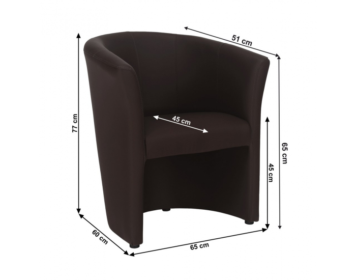 Konferenčné kreslo Cuba - hnedá ekokoža