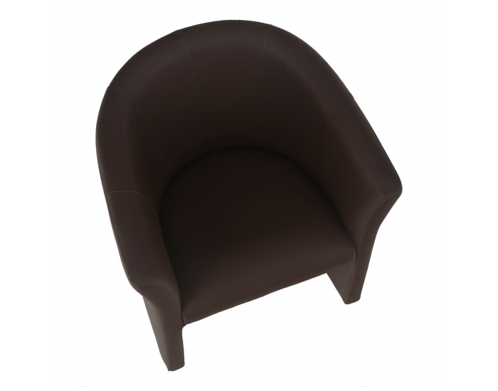 Konferenčné kreslo Cuba - hnedá ekokoža