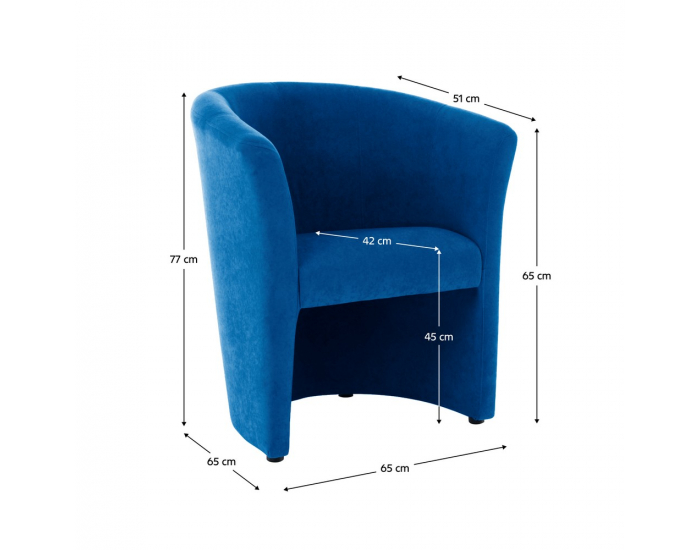 Konferenčné kreslo Cuba - modrá
