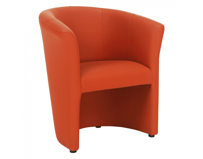 Konferenčné kreslo Cuba - oranžová ekokoža