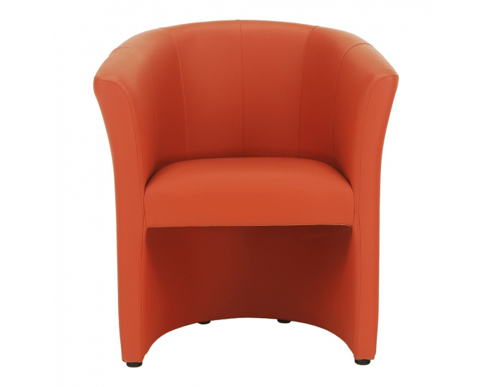Konferenčné kreslo Cuba - oranžová ekokoža