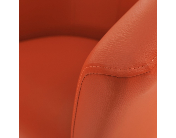 Konferenčné kreslo Cuba - oranžová ekokoža
