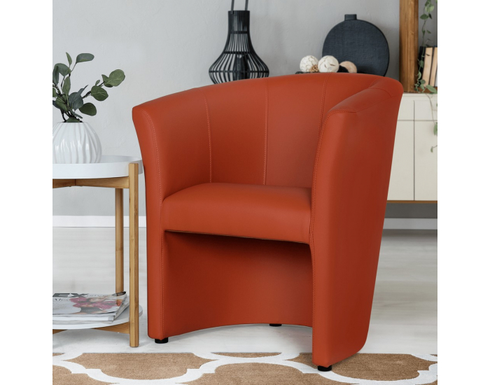 Konferenčné kreslo Cuba - oranžová ekokoža