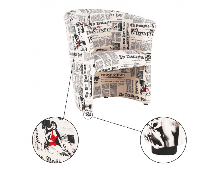 Konferenčné kreslo Cuba D-8 - vzor noviny