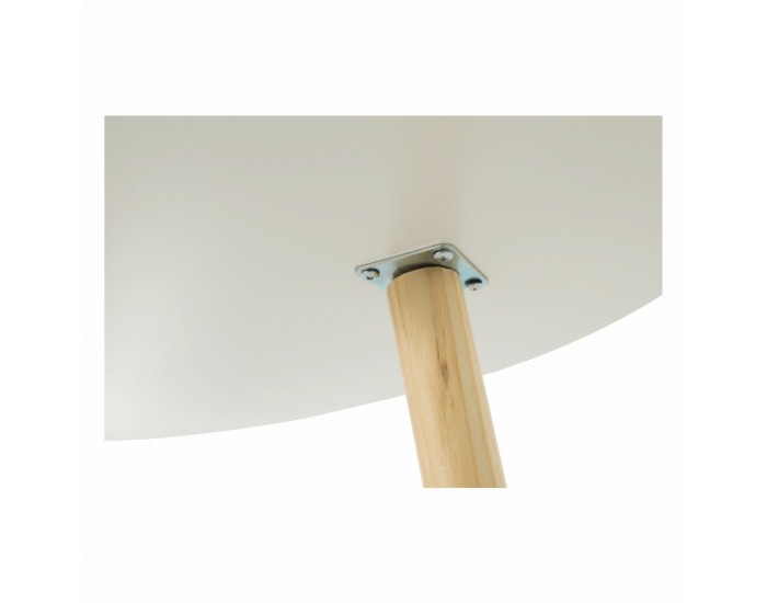 Konferenčný stolík (2 ks) Doblo - biely lesk / žltomedový lesk