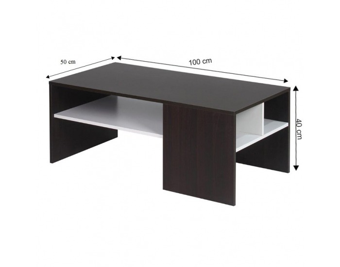 Konferenčný stolík Vienna New - orech / biela