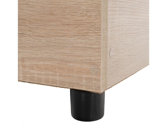 Jednolôžková posteľ (váľanda) s úložným priestorom Konri - dub sonoma / hnedá