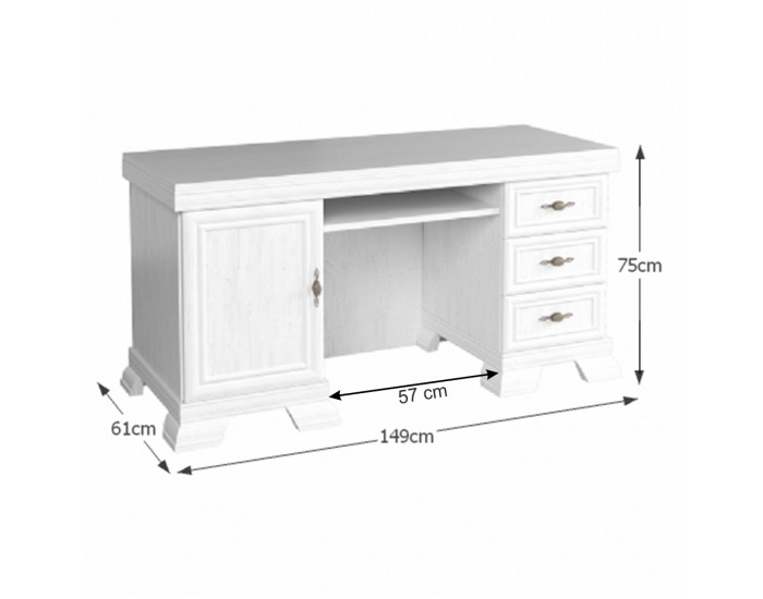 Rustikálny PC stôl Kora KB New - sosna andersen