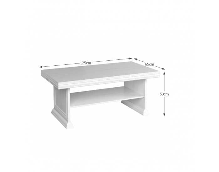Rustikálny konferenčný stolík Kora KL2 - sosna Andersen